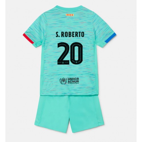 Fotballdrakt Barn Barcelona Sergi Roberto #20 Tredjedraktsett 2023-24 Kortermet (+ Korte bukser)